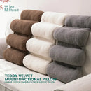 Teddy velvet lumbar support pillow office chair back support by Decorbites