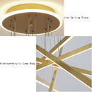 GobekUsa Luminous Ceiling Plate Chandelier: Modern Aluminum LED Light for Living Room Dining Table