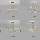 GobekUsa Luminous Ceiling Plate Chandelier: Modern Aluminum LED Light for Living Room Dining Table