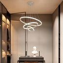 GobekUsa Luminous Circle Pendant Chandelier - Modern LED Lighting Fixture, 4 Colors