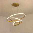 GobekUsa Luminous Circle Pendant Chandelier - Modern LED Lighting Fixture, 4 Colors