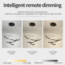 GobekUsa Luminous Circle Pendant Chandelier - Modern LED Lighting Fixture, 4 Colors