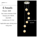 GobekUsa Luminous Glass Ball Pendant Chandeliers for Living Dining Room Decor LED Lighting