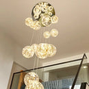 GobekUsa Luminous Glass Ball Pendant Chandeliers for Living Dining Room Decor LED Lighting