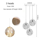 GobekUsa Luminous Glass Ball Pendant Chandeliers for Living Dining Room Decor LED Lighting