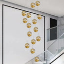 GobekUsa Luminous Glass Ball Pendant Chandeliers for Living Dining Room Decor LED Lighting