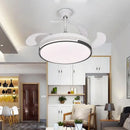 GobekUsa Luminous LED Fandelier Fan Invisible Ceiling Retractable Blades Remote Control