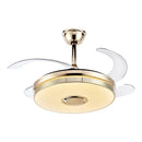 GobekUsa Luminous Light Ceiling Fan with Bluetooth Speaker Remote Control