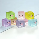Luminous resin cactus miniatures colorful pig figurines for bedroom by Decorbites