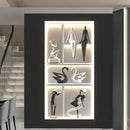 GobekUsa Luminous Wall Mural - Remote Control High-End Art Painting for Modern Living Room & Corridor
