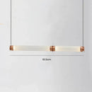 GobekUsa Luna Glass Tube Chandelier for Kitchen Dining Staircase LED Pendant Lamp