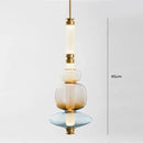 GobekUsa Luna Glass Tube Chandelier for Kitchen Dining Staircase LED Pendant Lamp