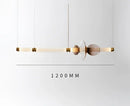 GobekUsa Luna Glass Tube Chandelier for Kitchen Dining Staircase LED Pendant Lamp