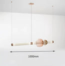 GobekUsa Luna Glass Tube Chandelier for Kitchen Dining Staircase LED Pendant Lamp