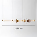 GobekUsa Luna Glass Tube Chandelier for Kitchen Dining Staircase LED Pendant Lamp