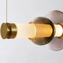 GobekUsa Luna Glass Tube Chandelier for Kitchen Dining Staircase LED Pendant Lamp