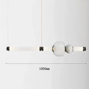 GobekUsa Luna Glass Tube Chandelier for Kitchen Dining Staircase LED Pendant Lamp