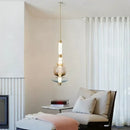 GobekUsa Luna Glass Tube Chandelier for Kitchen Dining Staircase LED Pendant Lamp