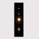 Psychedelic black & white lunar eclipse moon phase tapestry bedroom art by Decorbites