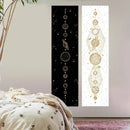 Psychedelic black & white lunar eclipse moon phase tapestry bedroom art by Decorbites