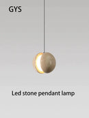 GobekUsa Lunar Stone Pendant Chandelier - Small Bedroom Home Decor Lighting