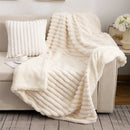 GobekUsa Luxe Faux-Rabbit Fur Double-Layer Blanket for Cozy Autumn-Winter Comfort