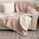 GobekUsa Luxe Faux-Rabbit Fur Double-Layer Blanket for Cozy Autumn-Winter Comfort
