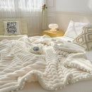 GobekUsa Luxe Faux Rabbit & Lamb's Wool Weighted Blanket for Cozy Autumn Winter Warmth