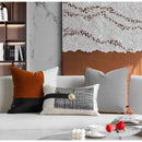 GobekUsa Luxe Flannelette Leather Patchwork Cushion Covers for Modern Home Decor