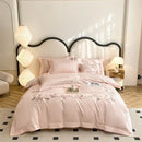 GobekUsa Luxe Floral Embroidery Bedding Set, Queen/King, 100% Cotton