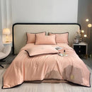 GobekUsa Luxe Flower Embroidered Cool Quilt Set - Lightweight, Silky, High-End Comfort
