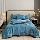GobekUsa Luxe Flower Embroidered Cool Quilt Set - Lightweight, Silky, High-End Comfort