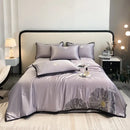 GobekUsa Luxe Flower Embroidered Cool Quilt Set - Lightweight, Silky, High-End Comfort