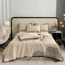 GobekUsa Luxe Flower Embroidered Cool Quilt Set - Lightweight, Silky, High-End Comfort