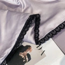 GobekUsa Luxe Flower Embroidered Cool Quilt Set - Lightweight, Silky, High-End Comfort