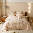 GobekUsa Luxe Flowers Embroidery 1000TC Egyptian Cotton Bedding Set with 2 Pillowcases