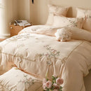 GobekUsa Luxe Flowers Embroidery 1000TC Egyptian Cotton Bedding Set with 2 Pillowcases