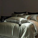 GobekUsa Luxe French Lace Edge Bedding Set: Silky Lyocell Cotton Duvet Cover, Sheet & Pillowcases
