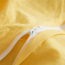 GobekUsa Luxe Furball Tasseled Yellow Bedding Set Queen/King Size Duvet Cover & Soft Bed Cover Sets