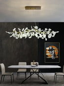 GobekUsa Luxe Ginkgo Leaves Chandelier Pendant Light for Living Room Bedroom