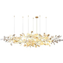 GobekUsa Luxe Ginkgo Leaves Chandelier Pendant Light for Living Room Bedroom