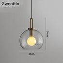 GobekUsa Luxe Glass Ball Pendant Lights: LED Nordic Hanging Lamp for Home Art Decor