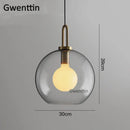 GobekUsa Luxe Glass Ball Pendant Lights: LED Nordic Hanging Lamp for Home Art Decor