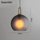 GobekUsa Luxe Glass Ball Pendant Lights: LED Nordic Hanging Lamp for Home Art Decor