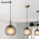 GobekUsa Luxe Glass Ball Pendant Lights: LED Nordic Hanging Lamp for Home Art Decor