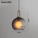 GobekUsa Luxe Glass Ball Pendant Lights: LED Nordic Hanging Lamp for Home Art Decor