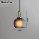 GobekUsa Luxe Glass Ball Pendant Lights: LED Nordic Hanging Lamp for Home Art Decor