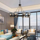 GobekUsa Luxe Glass Chandelier: Modern Retro Living Room Pendant Lamp Lighting Fixtures