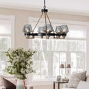 GobekUsa Luxe Glass Chandelier: Modern Retro Living Room Pendant Lamp Lighting Fixtures