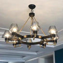 GobekUsa Luxe Glass Chandelier: Modern Retro Living Room Pendant Lamp Lighting Fixtures